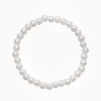 Браслет "Бусины жемчуга" (набор 7 шт), №6,8,10,14, цвет белый