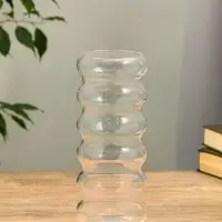 Ваза стекло настольная "Ширли" 24х10х10 см, прозрачный