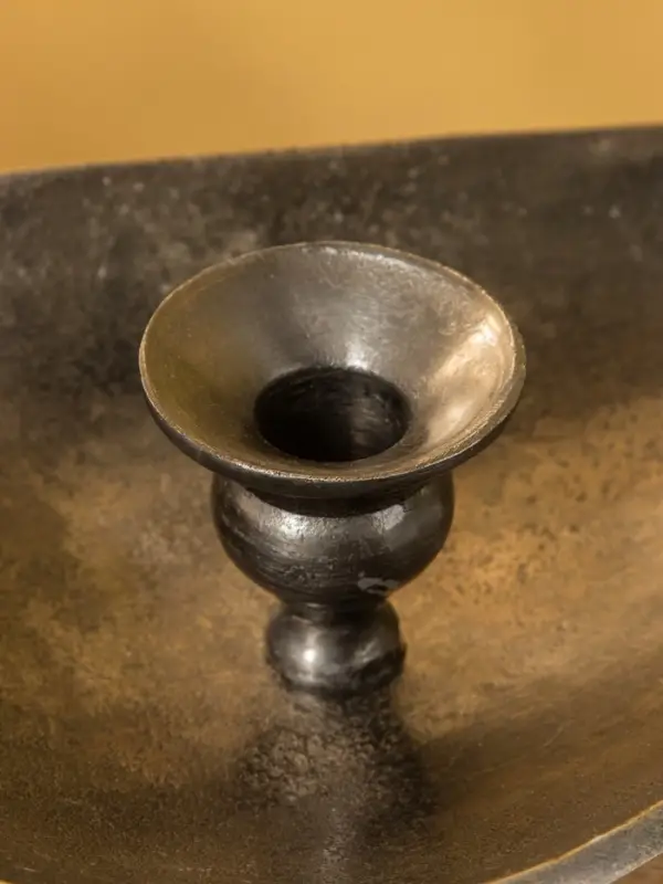 Подсвечник "Средневековье" алюминий 25,5х18х7,5 см