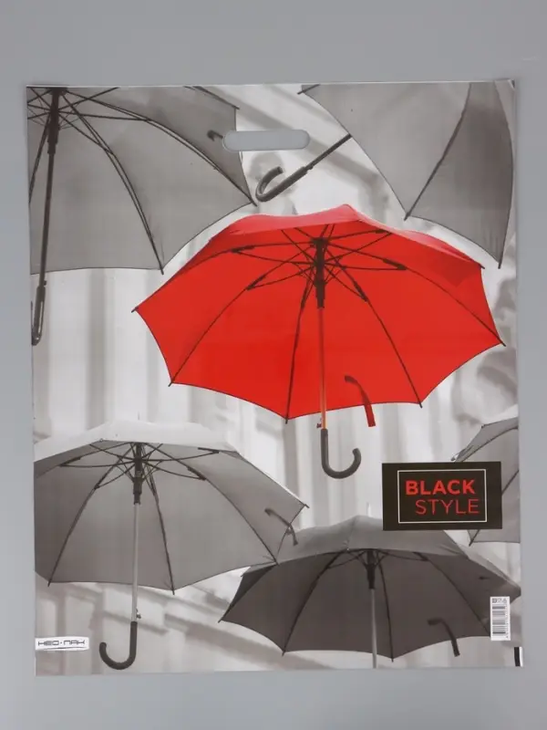 Пакет "Зонтики, полиэтиленовый с вырубной ручкой 50х60 см, 100 мкм