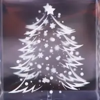 Коробка подарочная новогодняя складная ПВХ &laquo;Ёлочка&raquo; 7&times;7&times;7 см