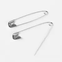 Булавки английские, 51 мм, 10 шт., цвет серебряный