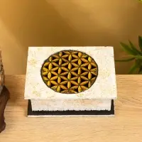 Шкатулка "Цветы" 19х15х7 см, МДФ