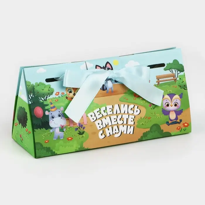 Коробка подарочная &laquo;Зверята&raquo;, 20 х 9.5 х 7.5 см