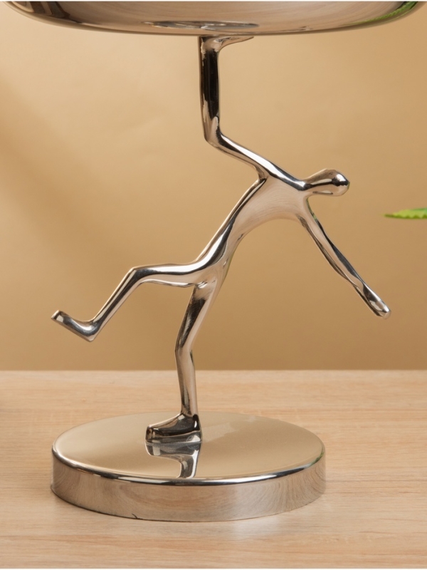 Чаша "Человек" 17х17х20 см, нержавеющая сталь, латунь, цв. золото