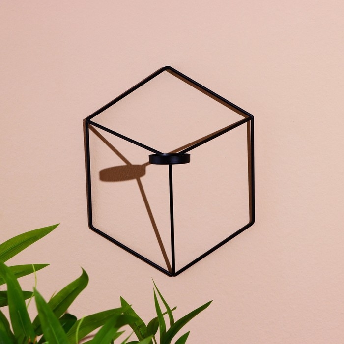 Подсвечник "Куб" металл (набор 2 шт)