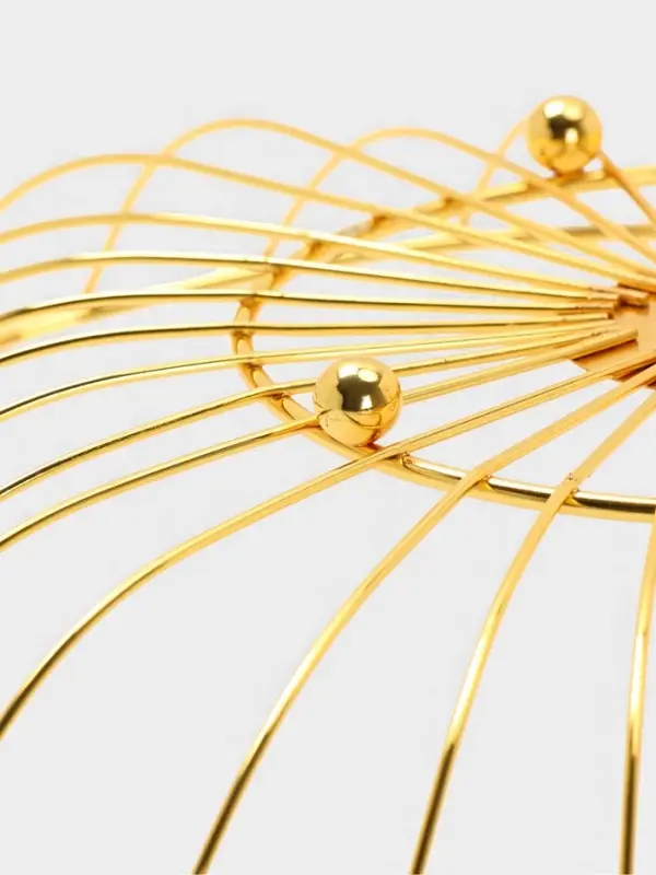 Ваза для фруктов "Милена" 28*28*7 см, цвет золотой