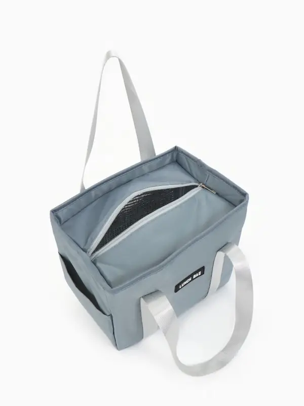Термосумка на молнии, 6.4 л, цвет серый