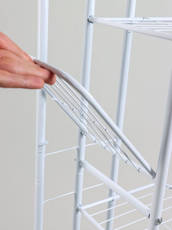 Подставка для цветов Greengo, 6 полок, 44 &times; 22 &times; 105 см, напольная, металл, белая