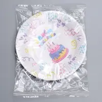 Тарелка одноразовая бумажная &laquo;С днём рождения&raquo; тортик, 18 см