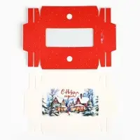 Коробка для шоколада &laquo;Яркие огни&raquo;, с окном, 16.4 х 8.4 х 1.7 см