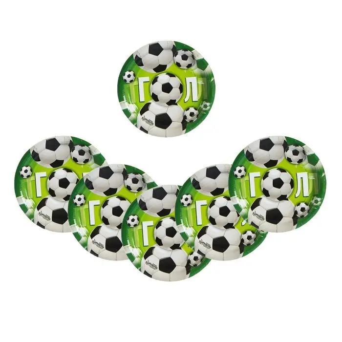 Тарелка одноразовая бумажная &laquo;Гол&raquo;, 18 см