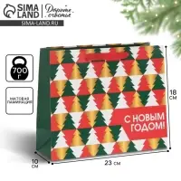 Пакет подарочный новогодний ламинированный &laquo;Сказке быть&raquo;, MS 18 х 23 х 10 см