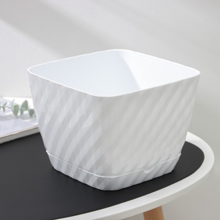 Горшок с поддоном &laquo;Классика&raquo;, 4,5 л, белый