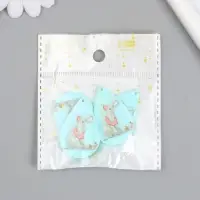 Декор для творчества акрил "Слон и мышка с кусочком торта" 0,2х2,6х3,9 см