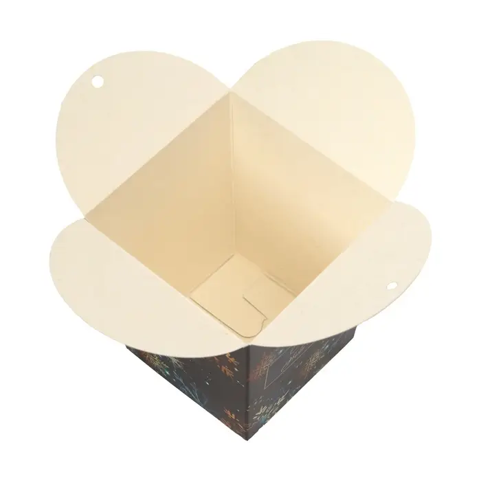 Бонбоньерка, новогодняя подарочная упаковка &laquo;Снежинки в темноте&raquo;, 7.5&times;8&times;7.5 см