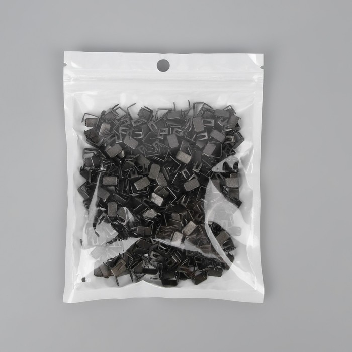 Нижний ограничитель для молнии, металлический, №8, 500 &plusmn; 20 шт, цвет чёрный никель