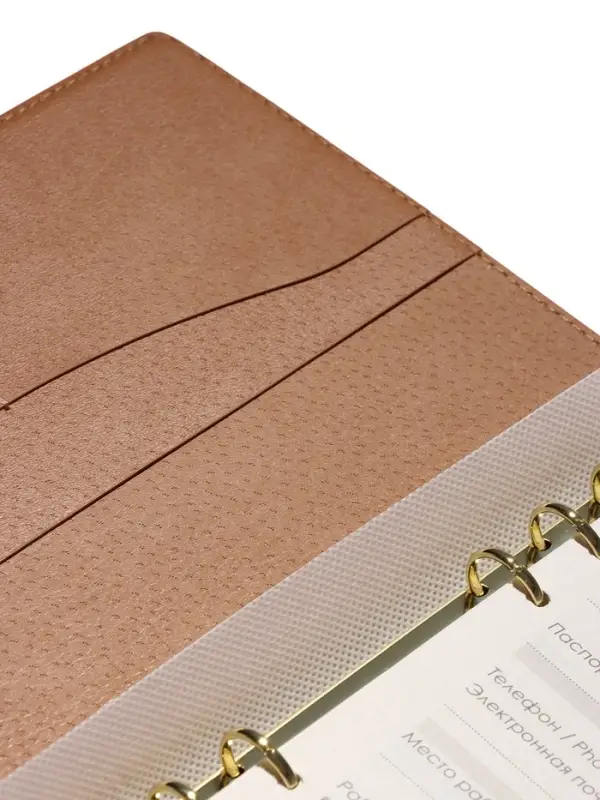 Органайзер на кольцах, A5, с клапаном, 80л, линия, к/зам, Оражевый