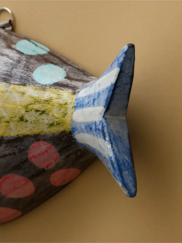 Панно "Рыба-хищник" дерево 20х12х4 см, цв. разноцветный