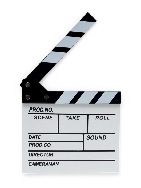 Кинохлопушка режиссёра, белая, 20 х 20 см