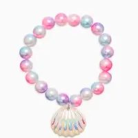 Набор детский &laquo;Выбражулька&raquo; русалочка, 4 пред :клипсы, кольцо, браслет, бусы, бело-розовый   1087536