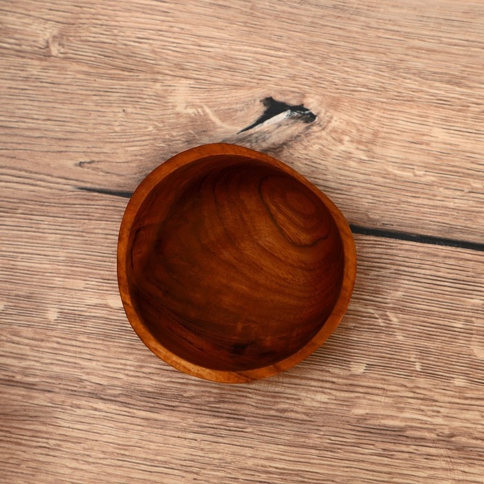 Тарелка 12х12х6 см, тиковое дерево