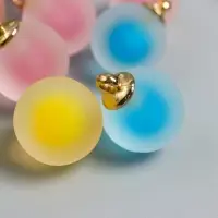 Подвеска для творчества акрил &laquo;Шар&raquo;, матовый разноцветный, 2.1&times;1.6 см