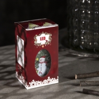 Светодиодная фигура &laquo;Фонарь со снеговиком&raquo; 6 &times; 13 &times; 6 см, пластик, батарейки AG13х3 (в комплекте), свечение тёплое белое