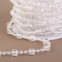 Бусы на нитях, 8 мм, 9 &plusmn; 1 м, цвет прозрачный