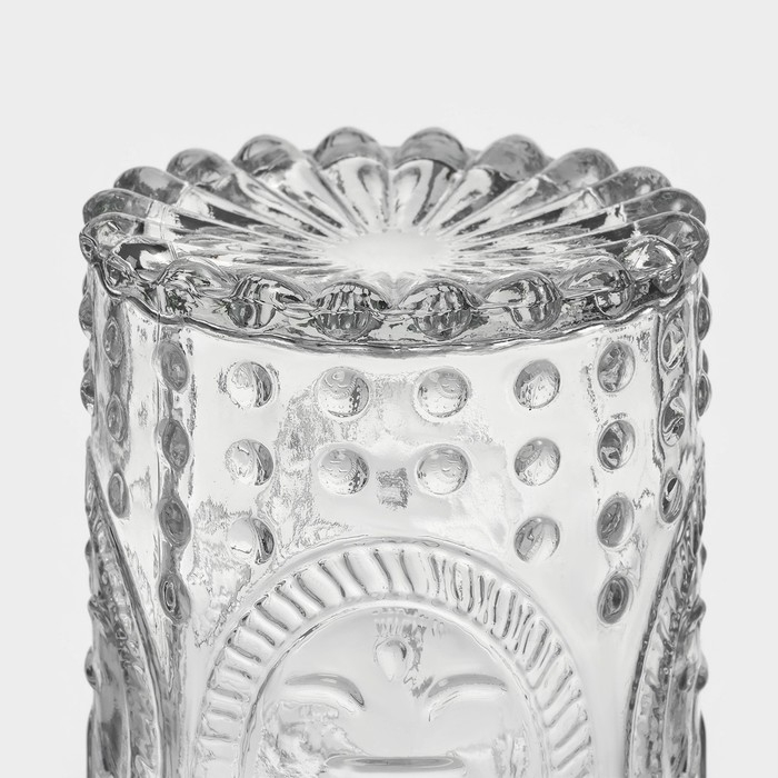 Банка стеклянная для хранения сыпучих продуктов Доляна &laquo;Парфе. Династия&raquo;, 250 мл, 6,5&times;13 см, с пробковой крышкой