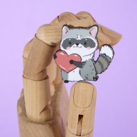 Значки деревянные, неразлучники &laquo;Моей половинке&raquo;, 2 шт., 8 х 12 см.