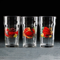 Стакан стеклянный для пива &laquo;Деликатес&raquo;, 570 мл, рисунок МИКС