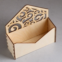 Кашпо деревянное 18&times;6&times;20 см Конверт Радель "Дуновение", натуральный Дарим Красиво