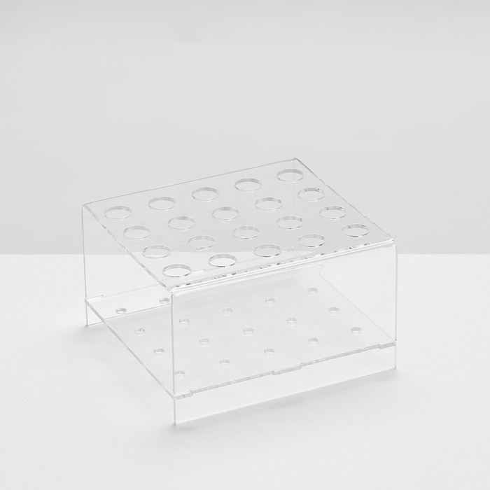 Подставка под ручки и карандаши на 20 шт., 10&times;9,5&times;6 см, оргстекло 2 мм, В ЗАЩИТНОЙ ПЛЁНКЕ