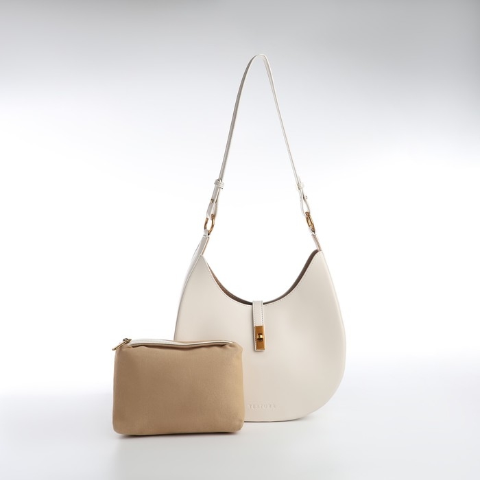 Сумка женская TEXTURA, косметичка, средний размер, цвет молочный