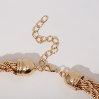 Колье &laquo;Цепь&raquo; косичка, цвет глянцевое золото, 40 см