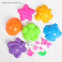 Космический песок сиреневый, 1 кг + песочница: 60,5&times;47 см + формочки