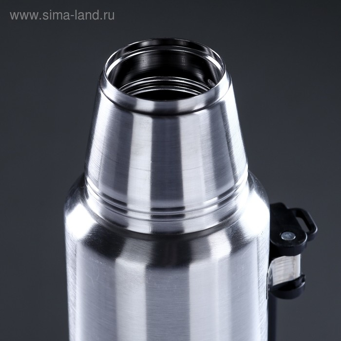 Термос, 1.2 л, Движение, "Мастер К.", с кружкой, сохраняет тепло 18 ч, 36 х 11 см, хром