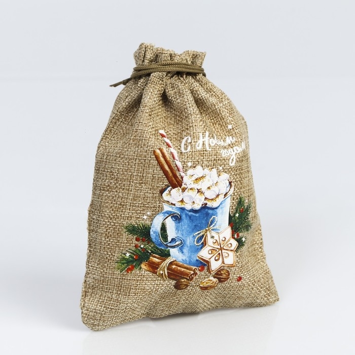 Мешок с термонаклейкой &laquo;Тёплых праздников&raquo;, 13 х 18 см +/- 1.5 см, Новый год