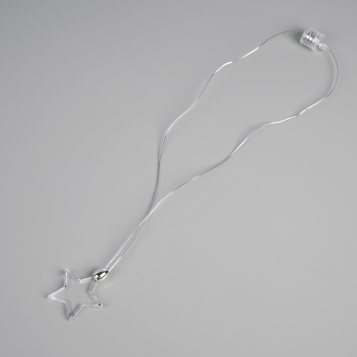 Светодиодный кулон &laquo;Звёздочка&raquo; 60 см, батарейки, свечение мульти (RGB)
