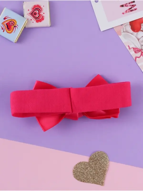 Повязка для волос "Ирида" бант, 15,5х3,8 см, малиновый