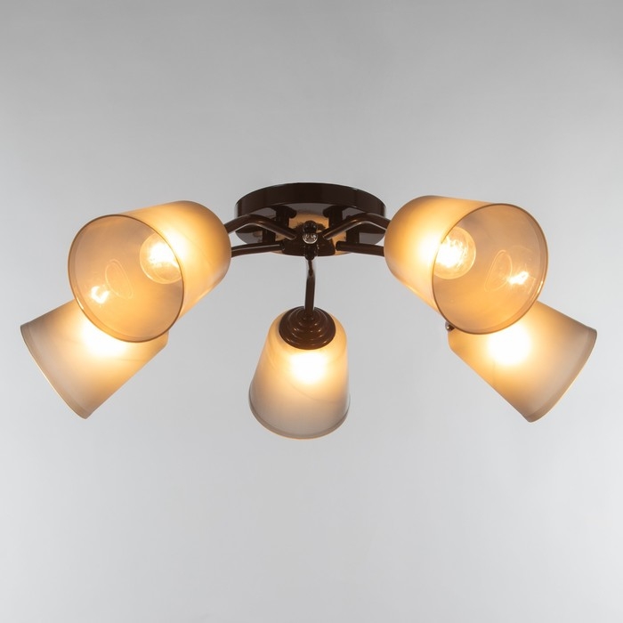 Люстра "Онлайн" (цилиндр) 5х15Вт Е27 МОДЕЛЬ: BR 00222 венге/черный