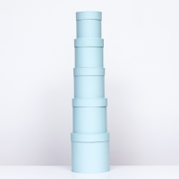 Набор шляпных коробок 5 в 1 "Мята", 20 &times; 20 &times; 20‒13,5 &times; 13,5 &times; 13,5 см