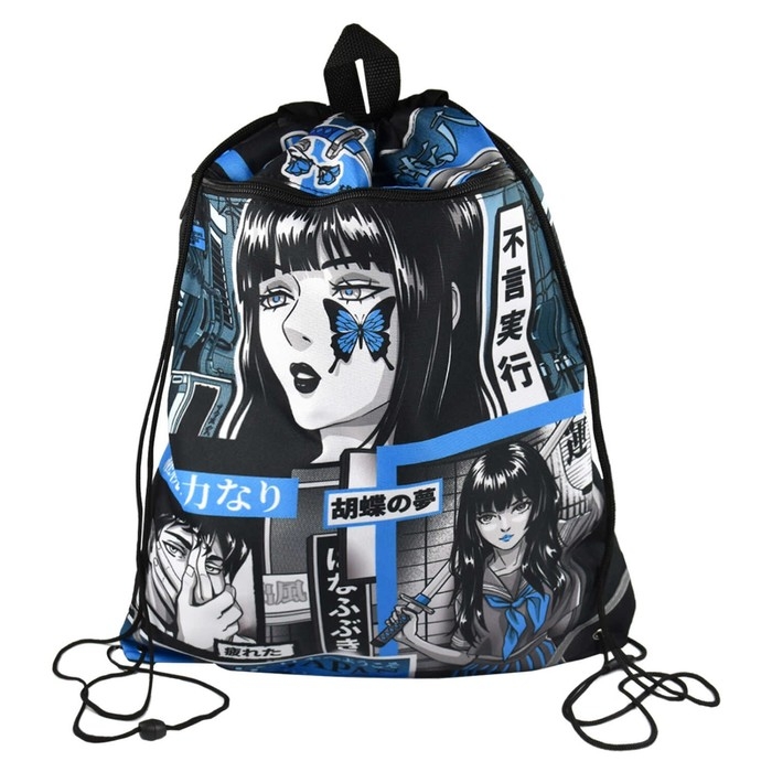 Мешок для обуви с карманом 480 х 360 мм, Феникс, с ручкой "Девушка"