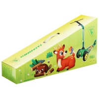 Самокат GRAFFITI &laquo;В лесу&raquo;, колёса PU 110/80 мм, ABEC 7, цвет зелёный