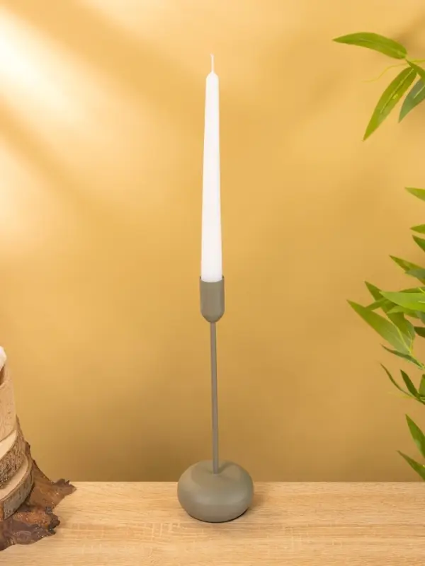 Подсвечник на 1 свечу текстурный "Графитовый" 8х8х25,5 см