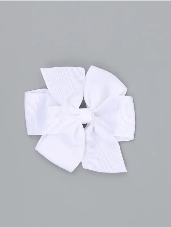 Бант для волос на заколке белый, Принцессы