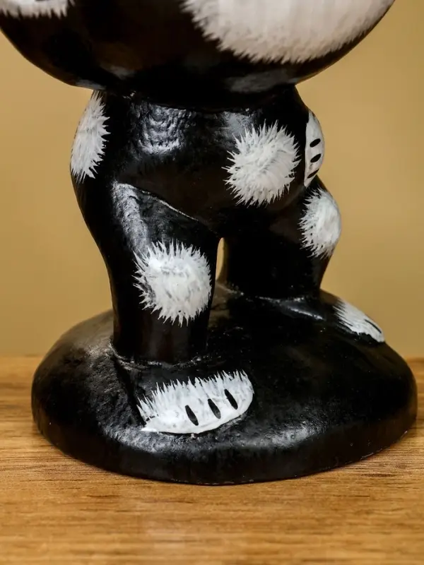 Сувенир "Кот рыбак" дерево 10х10х16 см, цв. чёрно-белый