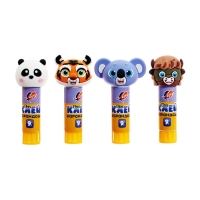 Клей-карандаш PVP 9г Луч ZOO, фигурный колпачок, МИКС