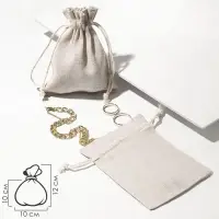 Мешочек подарочный &laquo;Лён&raquo; 10&times;12, бежевый